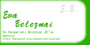 eva beleznai business card